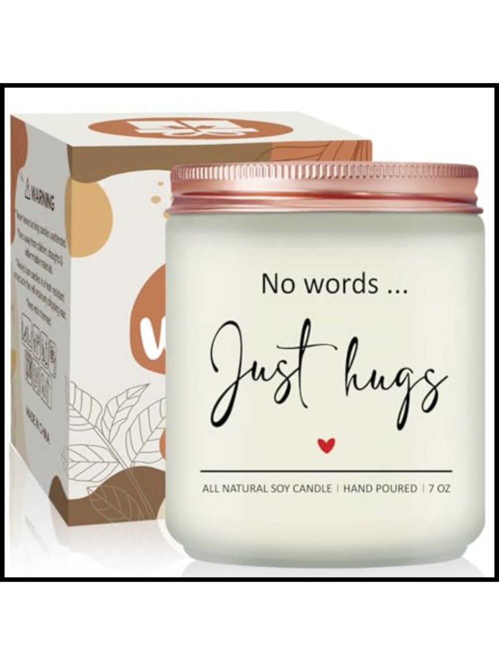Lavender Scented Soy Candle Jar 50 Hour Burn Sympathy Bereavement Gift